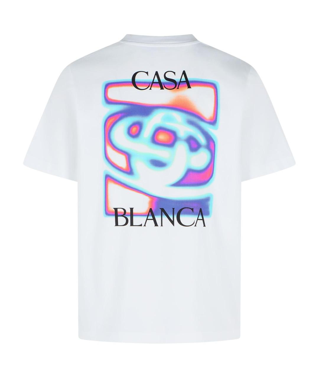 CASABLANCA Белая хлопковая футболка, фото 3