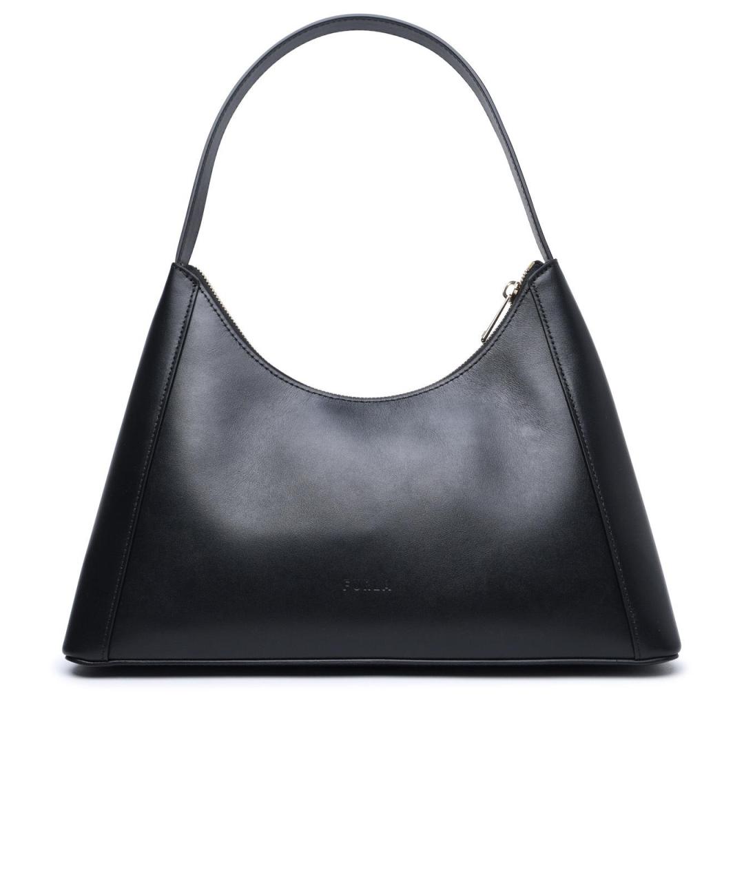 FURLA Черная кожаная сумка через плечо, фото 3