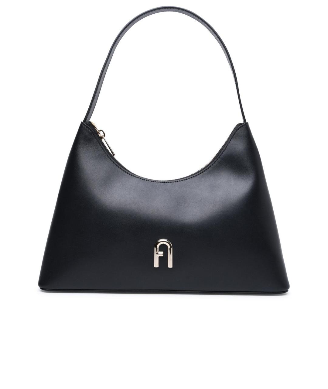 FURLA Черная кожаная сумка через плечо, фото 1