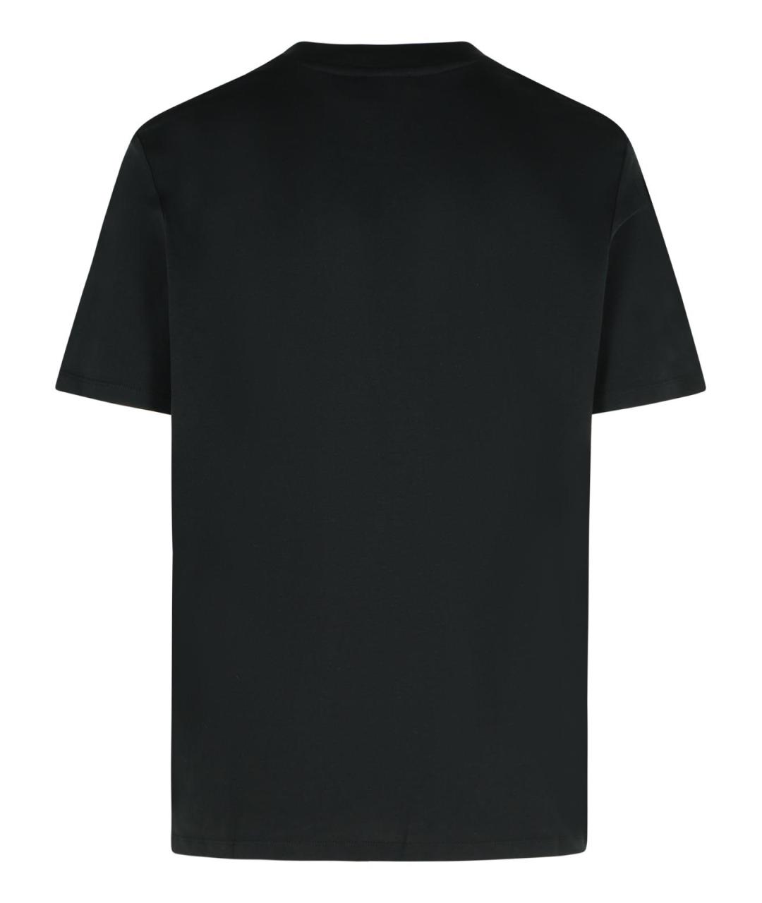 BALMAIN Черная хлопковая футболка, фото 3
