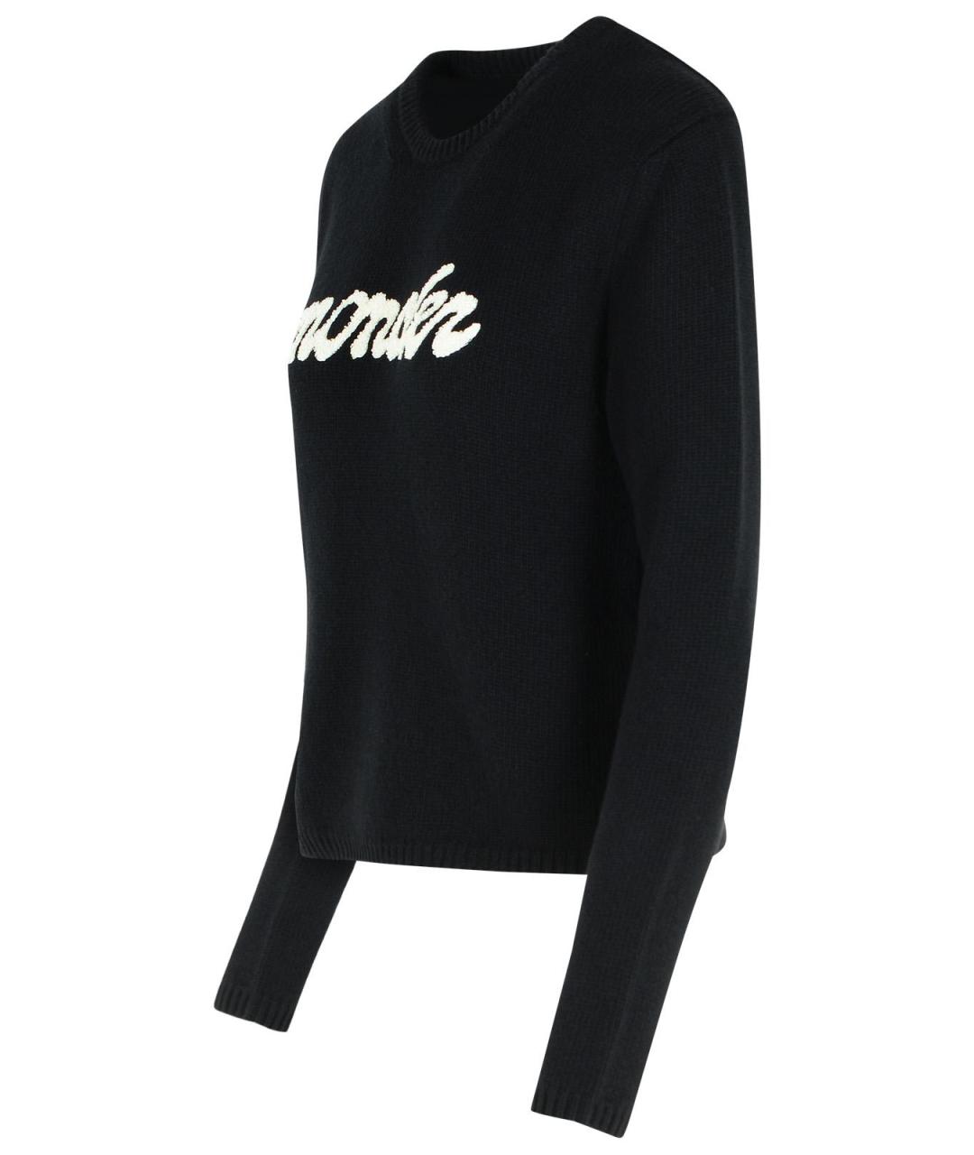 MONCLER Черный шерстяной джемпер / свитер, фото 2