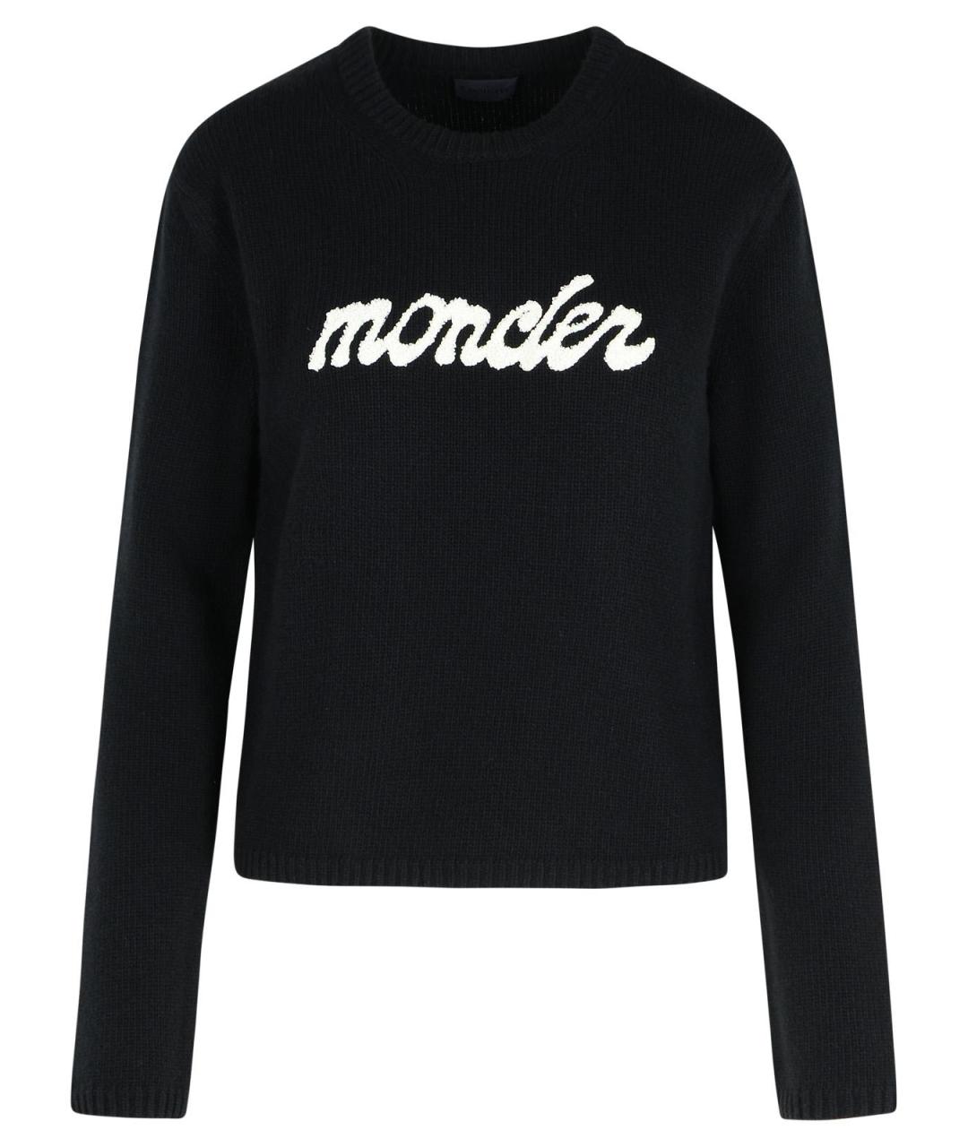 MONCLER Черный шерстяной джемпер / свитер, фото 1