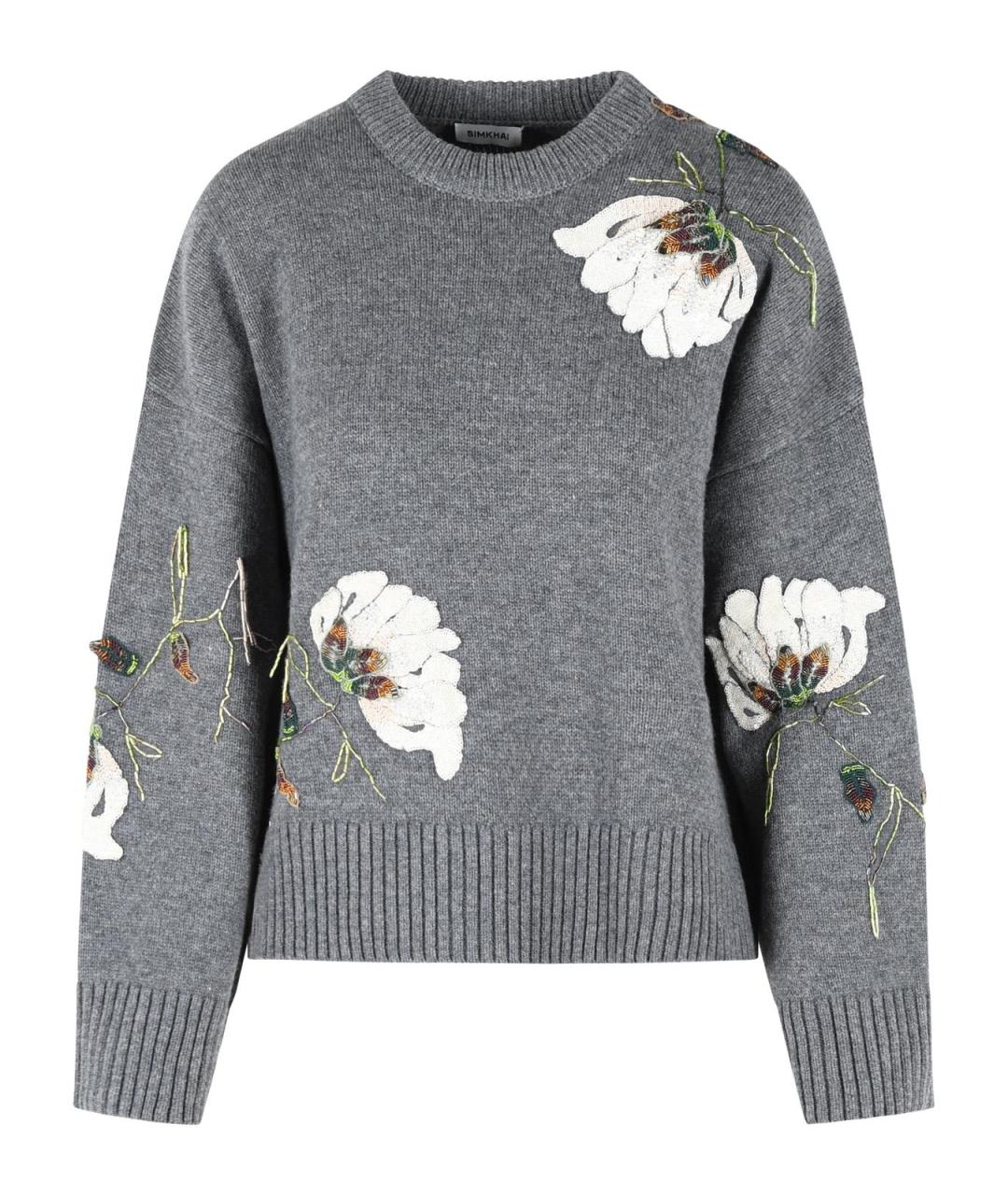 SIMKHAI Серый шерстяной джемпер / свитер, фото 1
