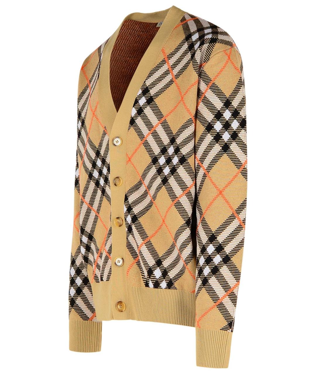 BURBERRY Бежевый шерстяной кардиган, фото 2