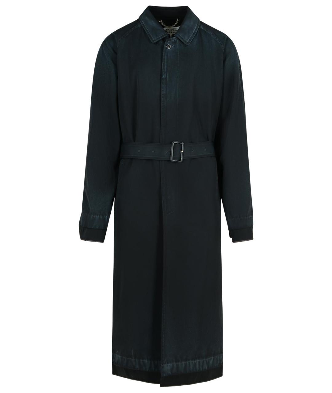 MAISON MARGIELA Черный шерстяной тренч / плащ, фото 1