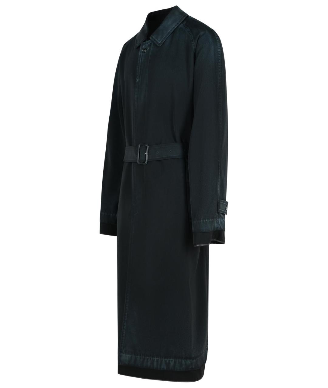 MAISON MARGIELA Черный шерстяной тренч / плащ, фото 2