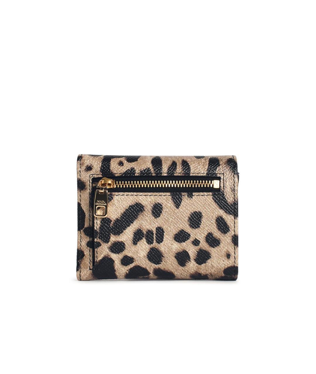 DOLCE&GABBANA Коричневый кожаный кошелек, фото 3