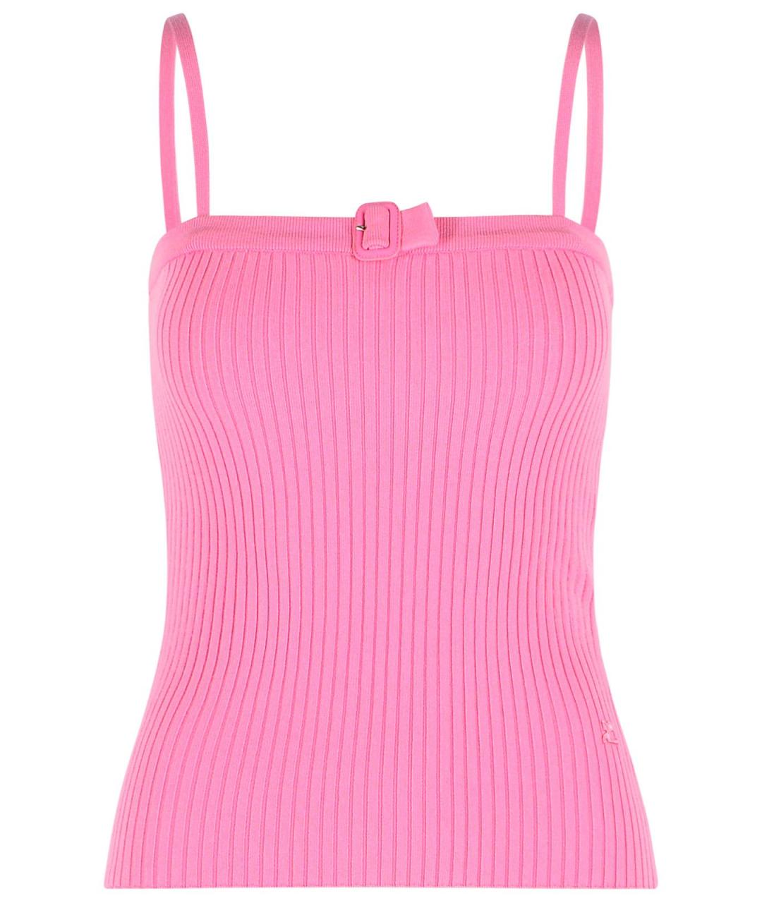 COURREGES Розовая вискозная майка, фото 1