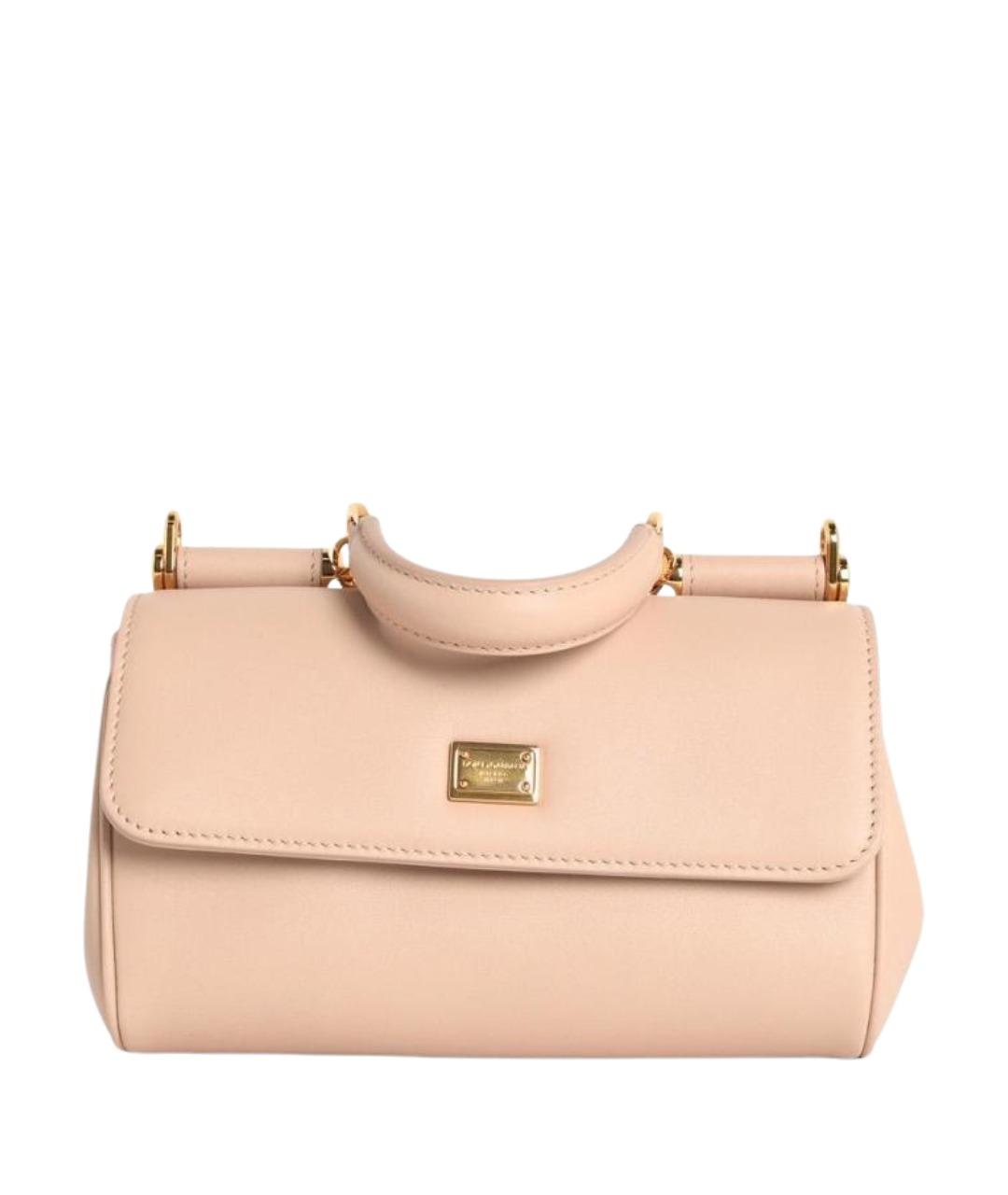 DOLCE&GABBANA Бежевая кожаная сумка тоут, фото 1