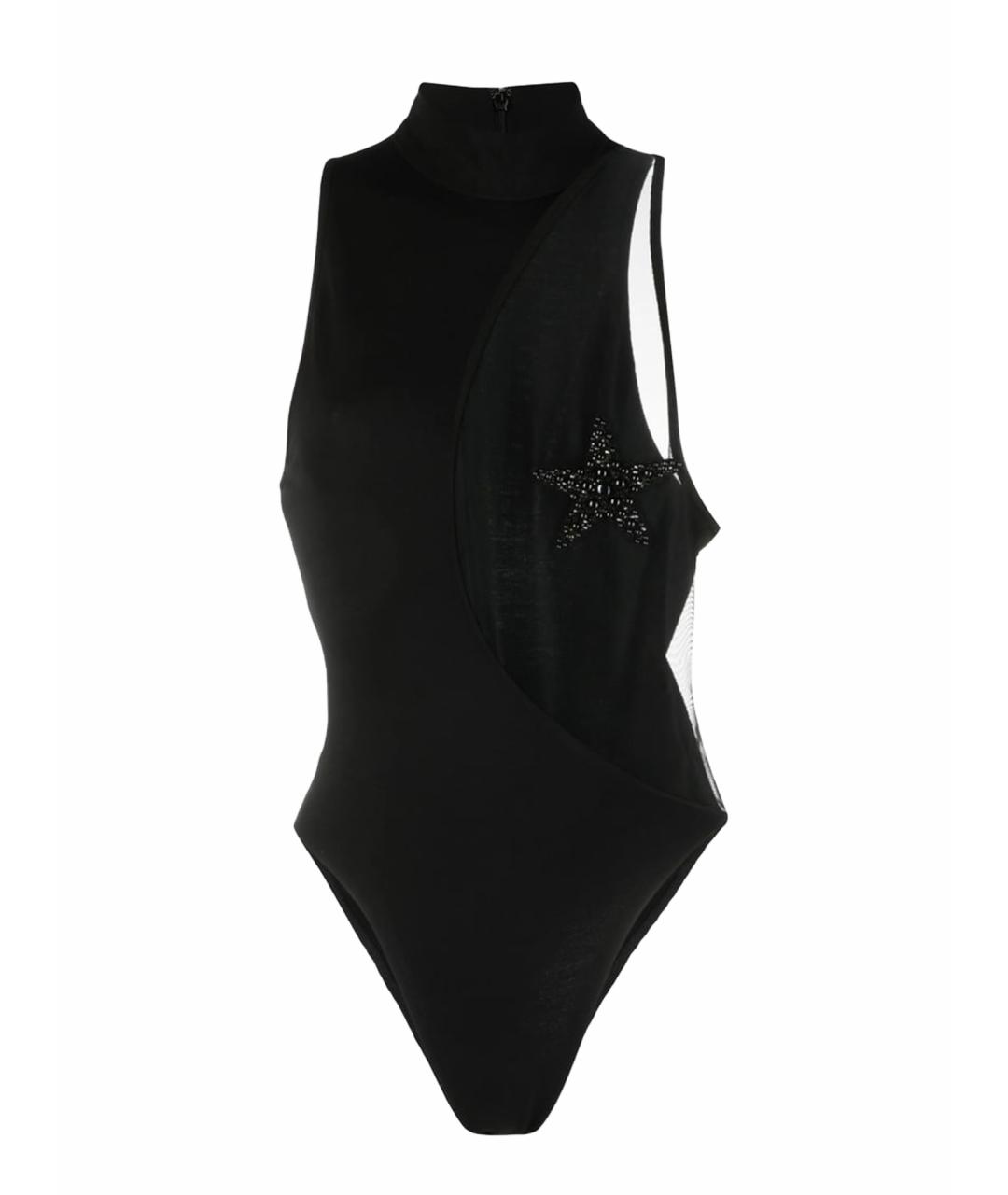 DAVID KOMA Черное вискозное боди, фото 1