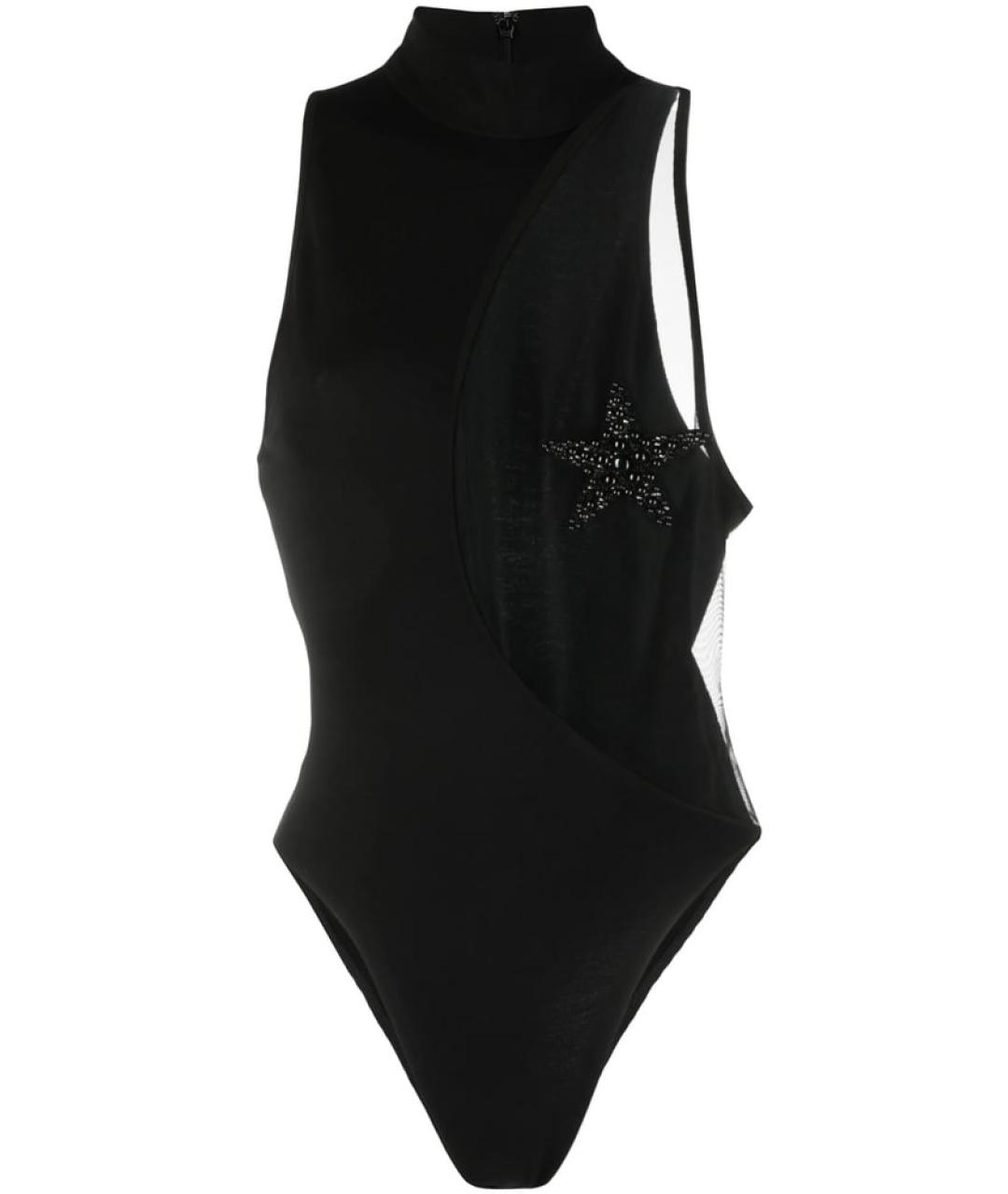 DAVID KOMA Черное вискозное боди, фото 8