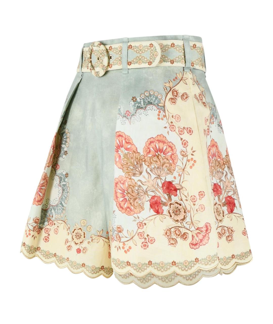 ZIMMERMANN Мульти льняные шорты, фото 2