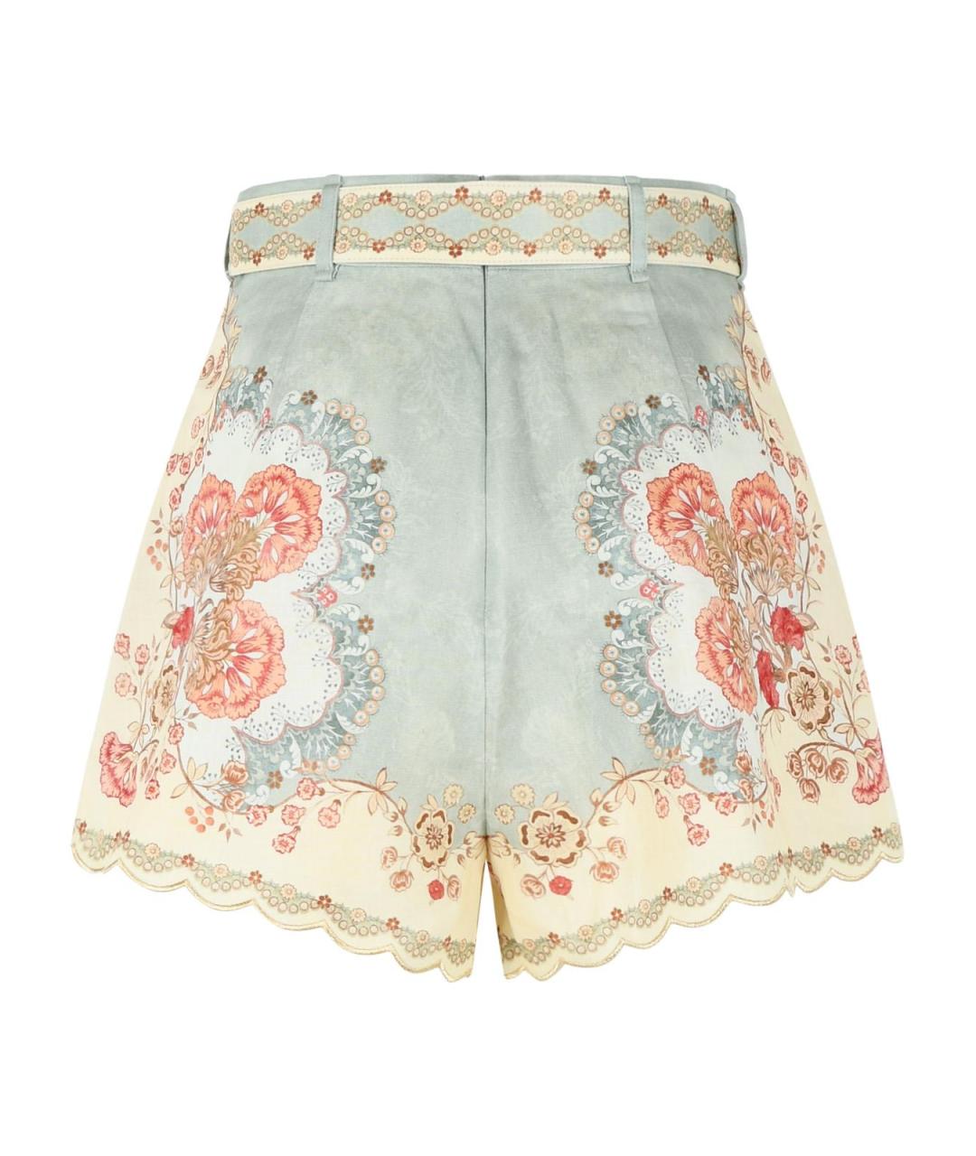 ZIMMERMANN Мульти льняные шорты, фото 3