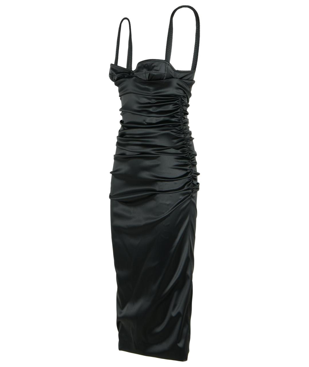 DOLCE&GABBANA Черное ацетатное вечернее платье, фото 2