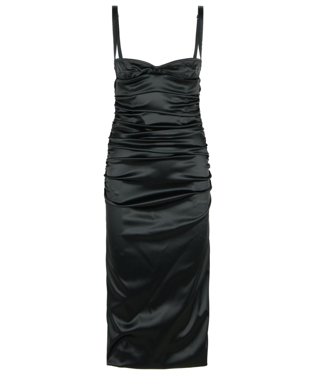 DOLCE&GABBANA Черное ацетатное вечернее платье, фото 1