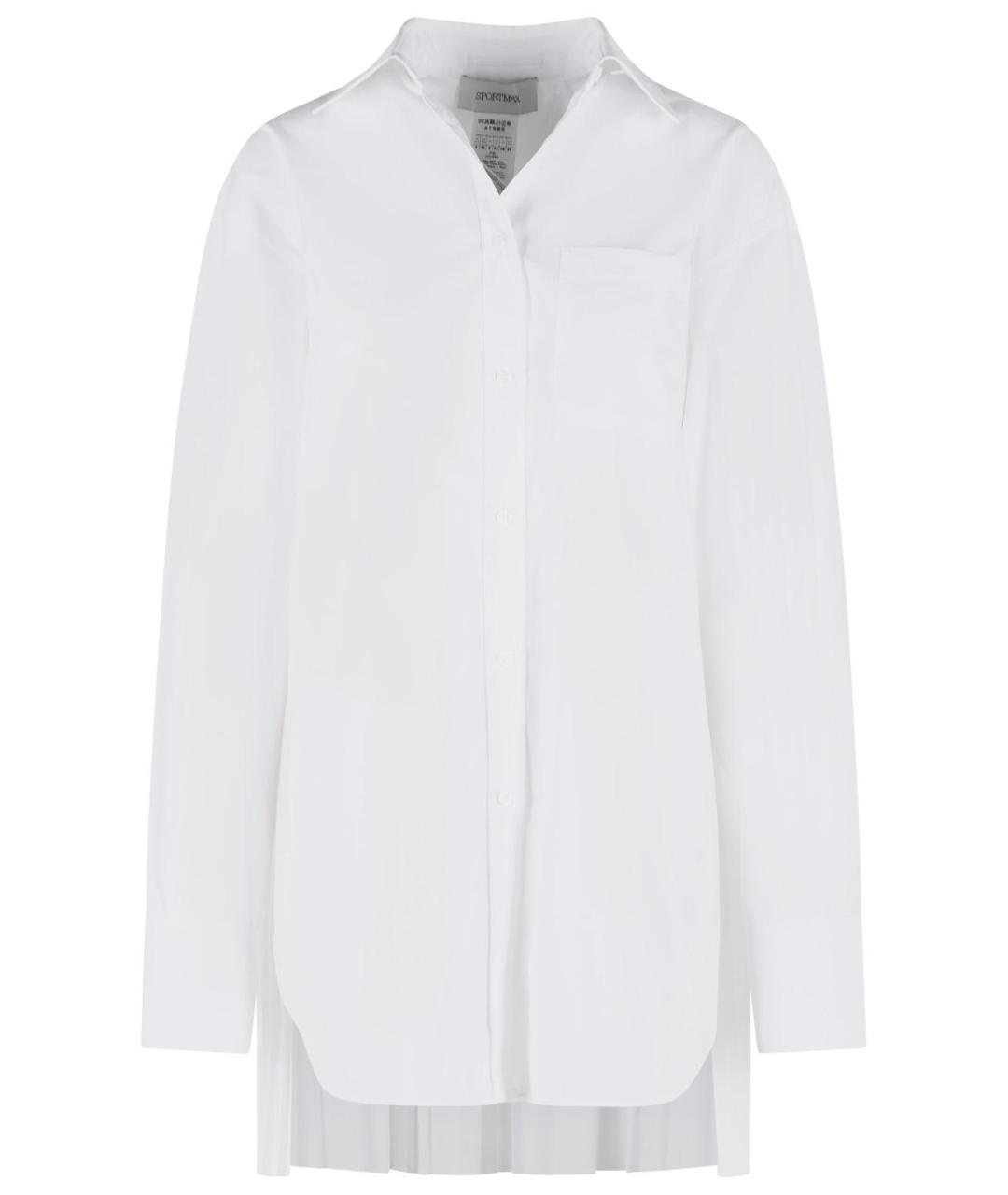 SPORTMAX Белая хлопковая рубашка, фото 1