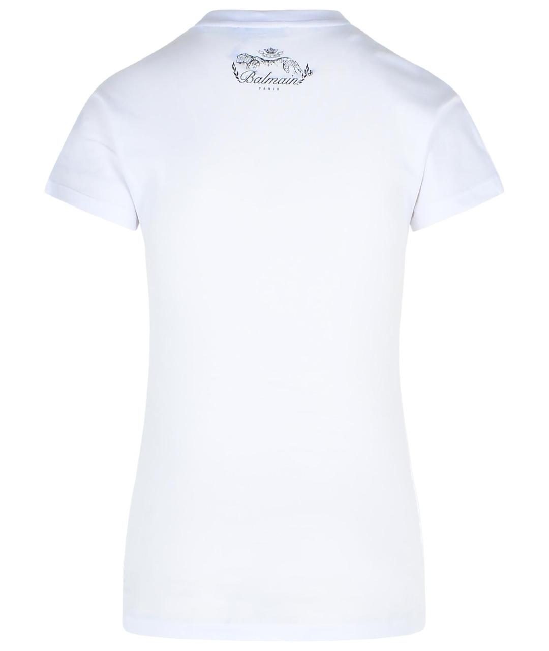 BALMAIN Белая хлопковая футболка, фото 3