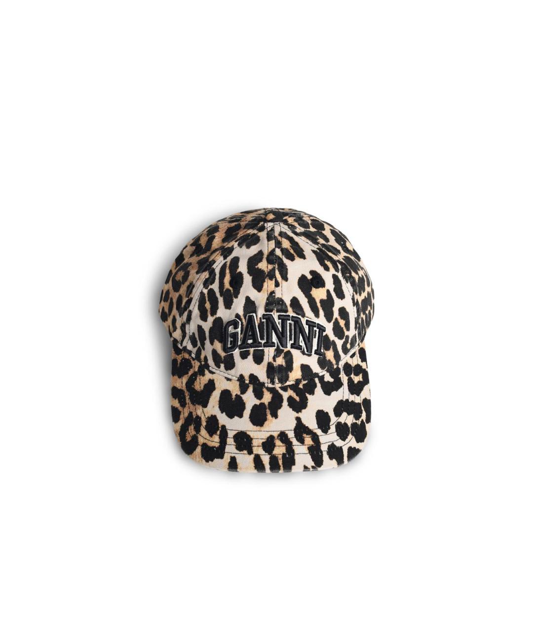 GANNI Коричневая хлопковая кепка, фото 4