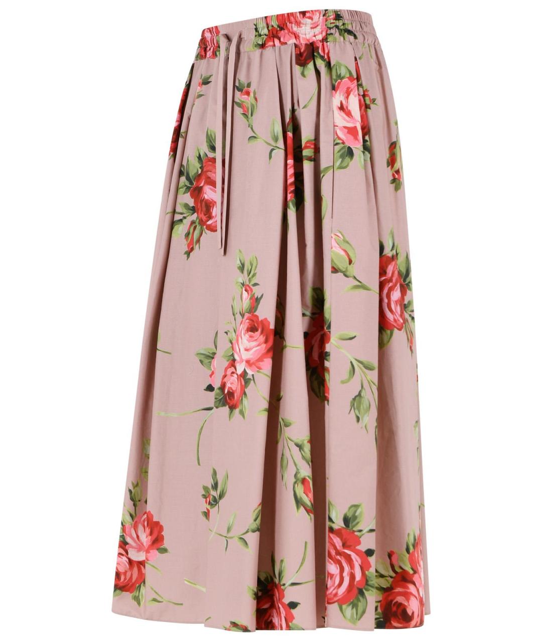 DOLCE&GABBANA Розовая хлопковая юбка миди, фото 2