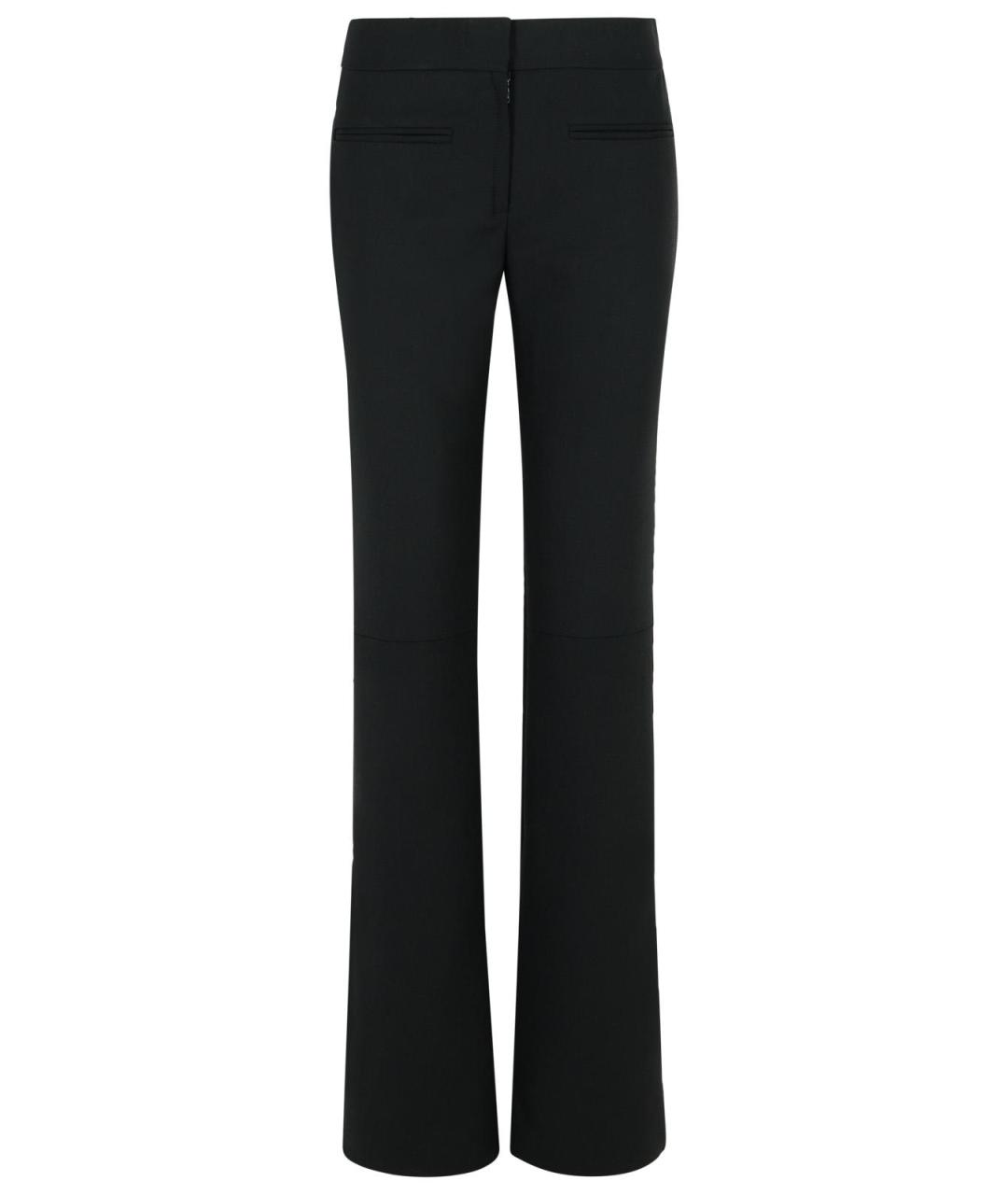 COURREGES Черные полиэстеровые прямые брюки, фото 1
