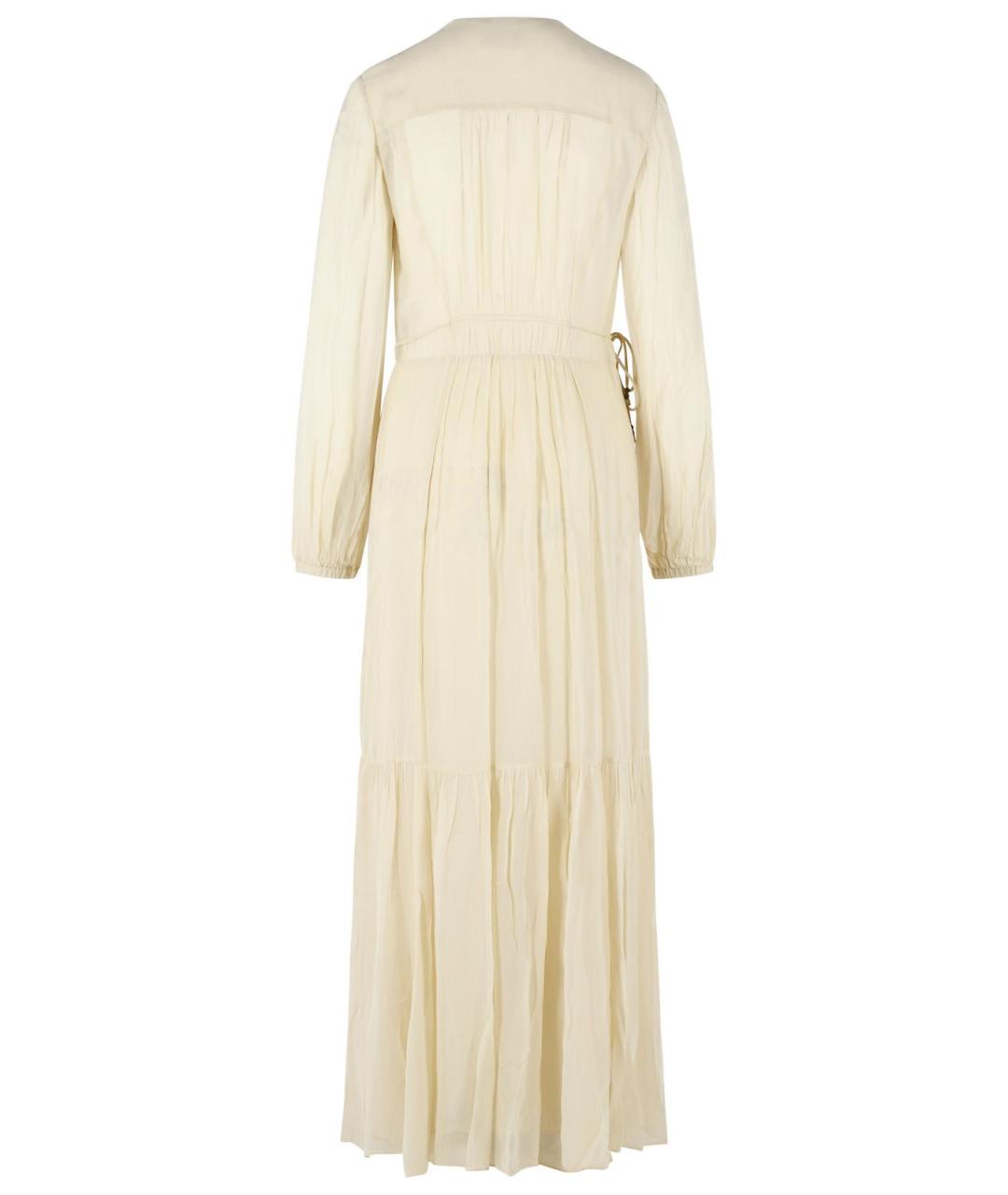 ISABEL MARANT Бежевое вискозное повседневное платье, фото 3