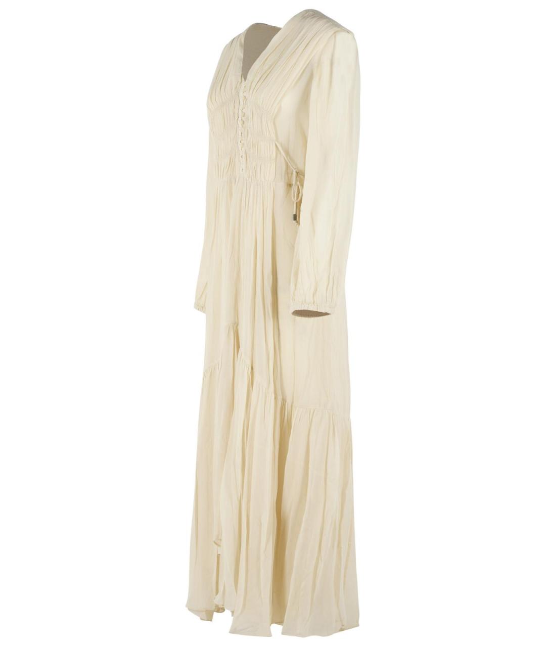 ISABEL MARANT Бежевое вискозное повседневное платье, фото 2