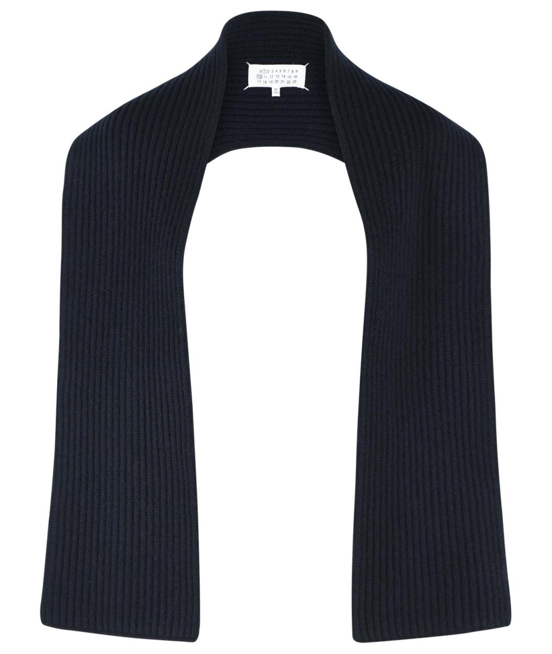 MAISON MARGIELA Синий шерстяной шарф, фото 1