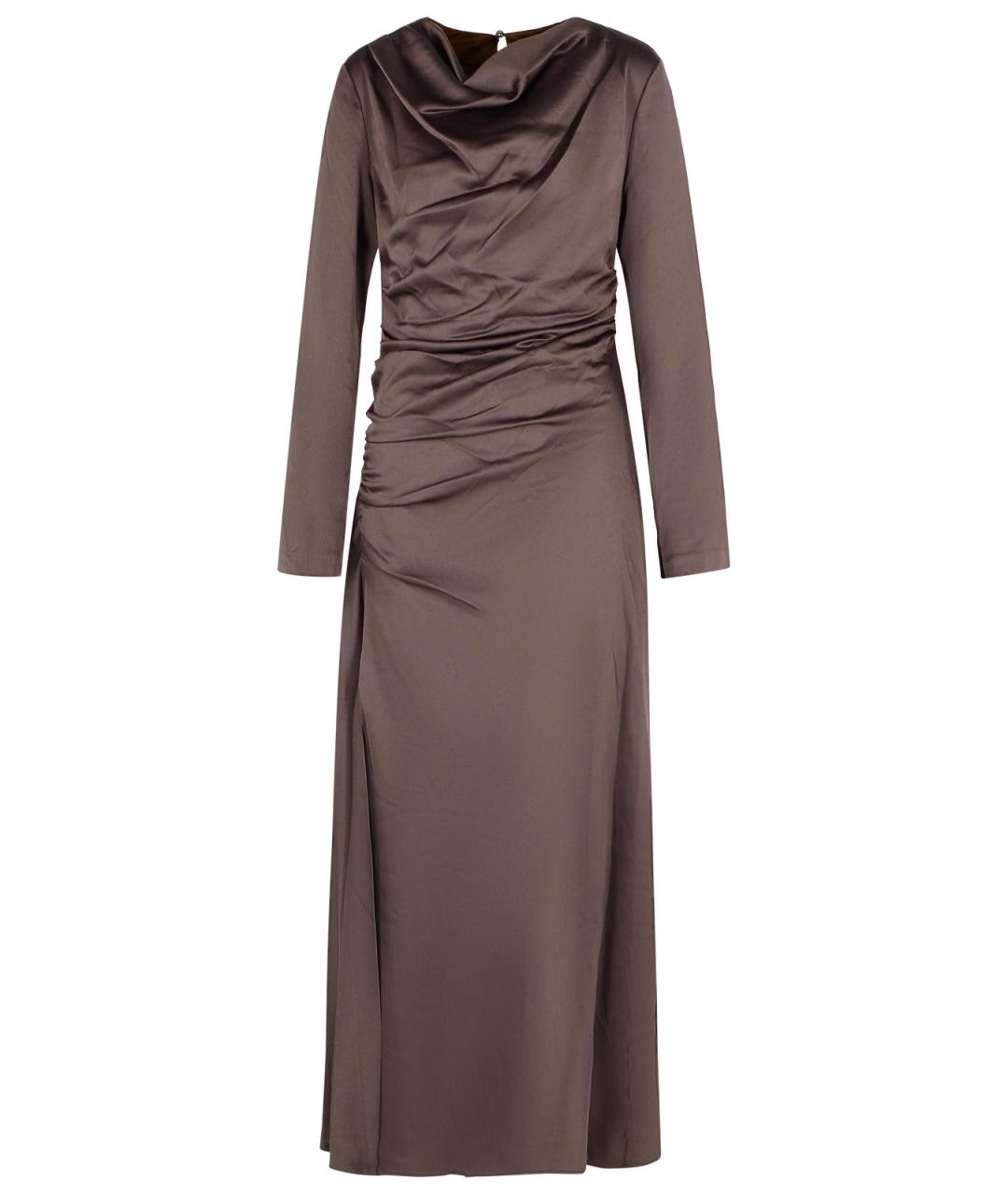 SIMKHAI Коричневое ацетатное платье, фото 1