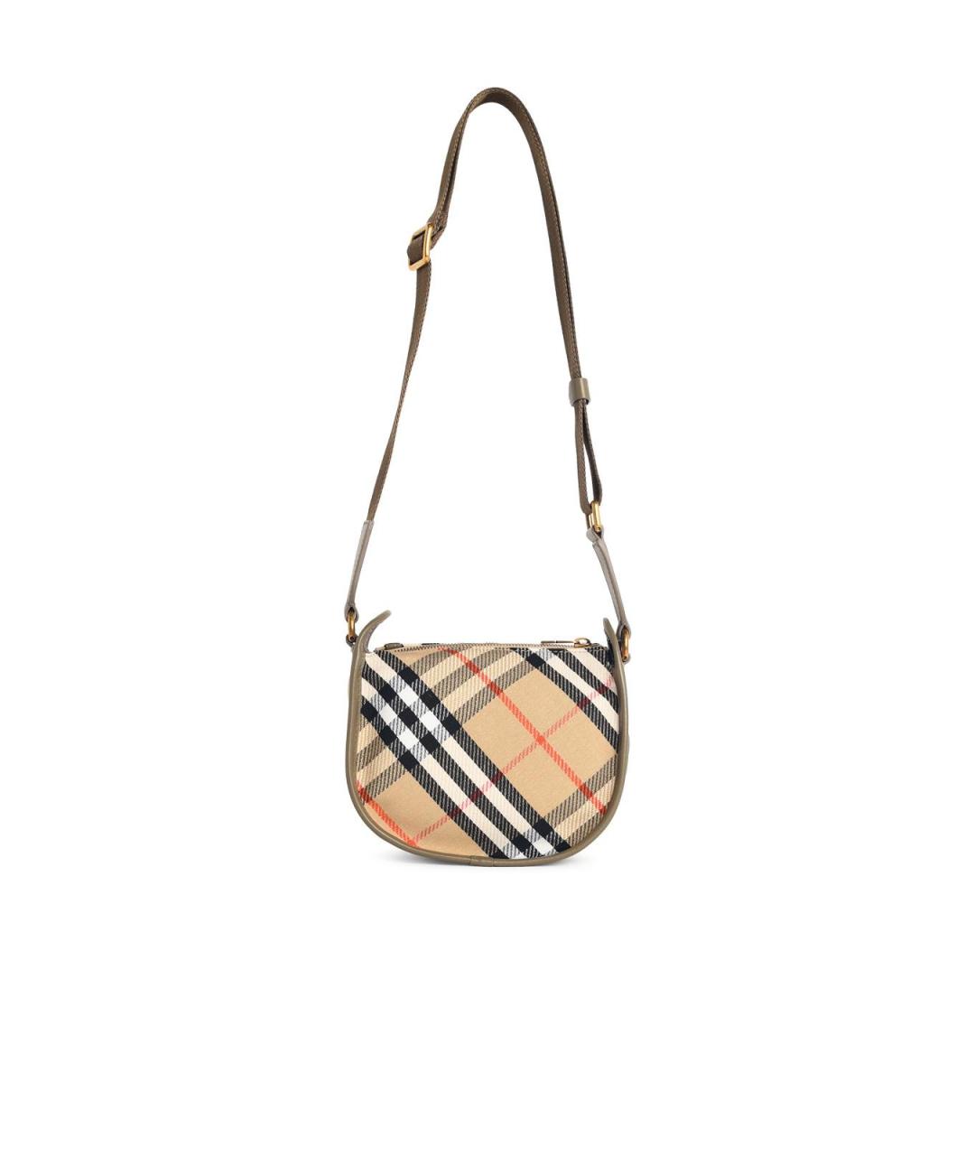 BURBERRY Бежевая синтетическая сумка через плечо, фото 3