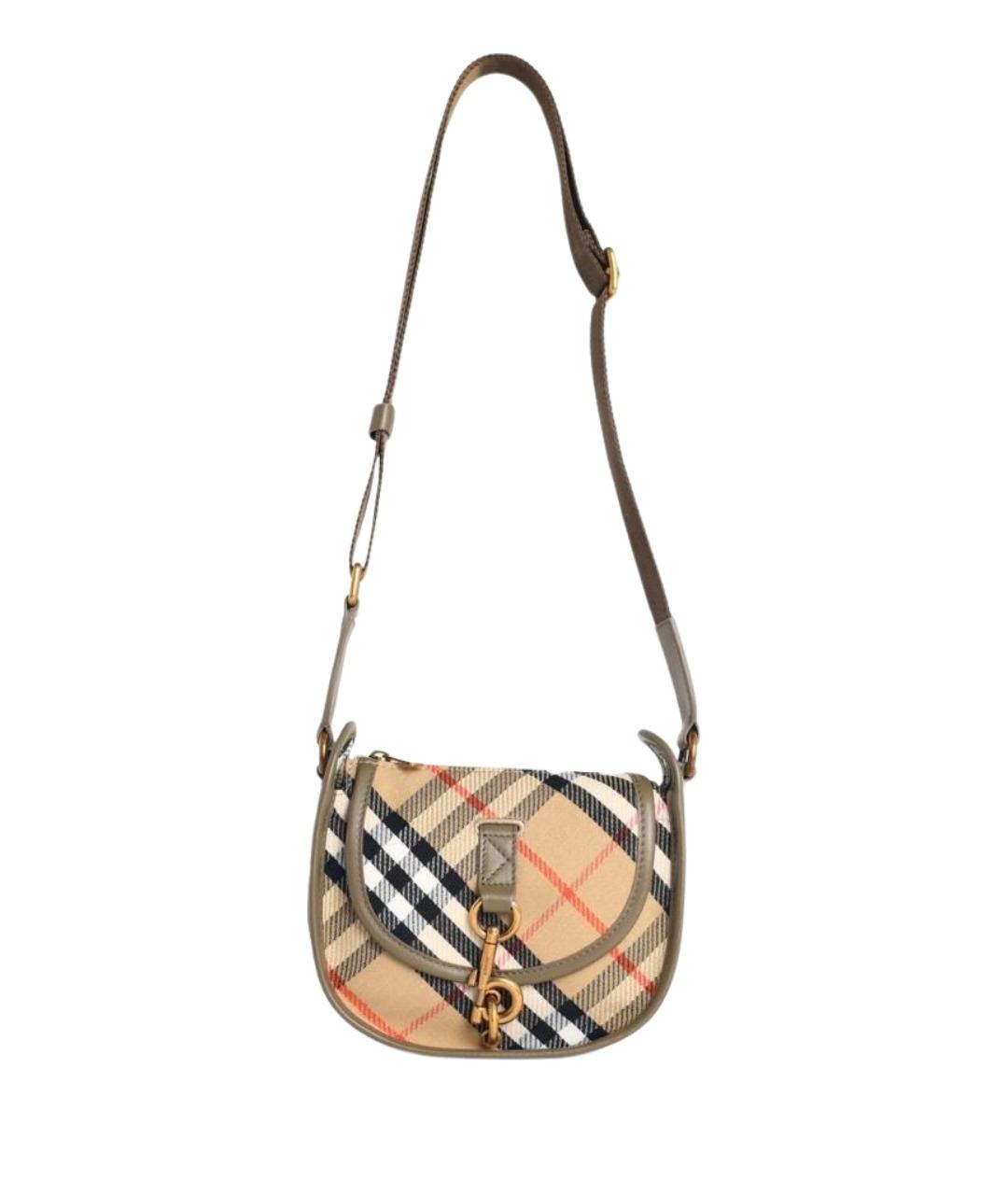 BURBERRY Бежевая синтетическая сумка через плечо, фото 1