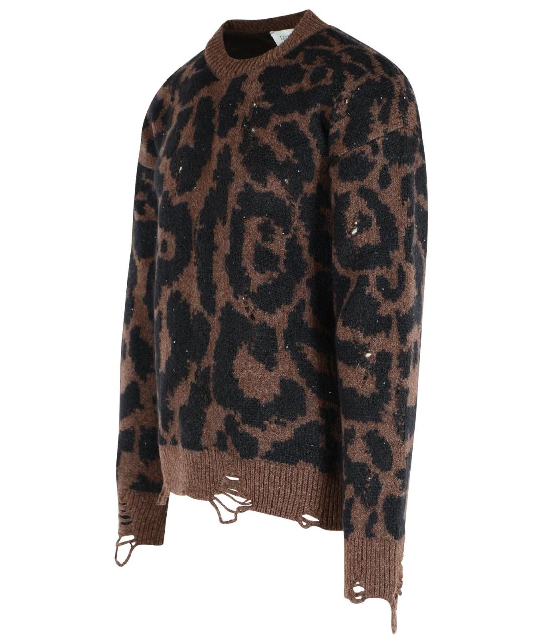 LANEUS Коричневый шерстяной джемпер / свитер, фото 2