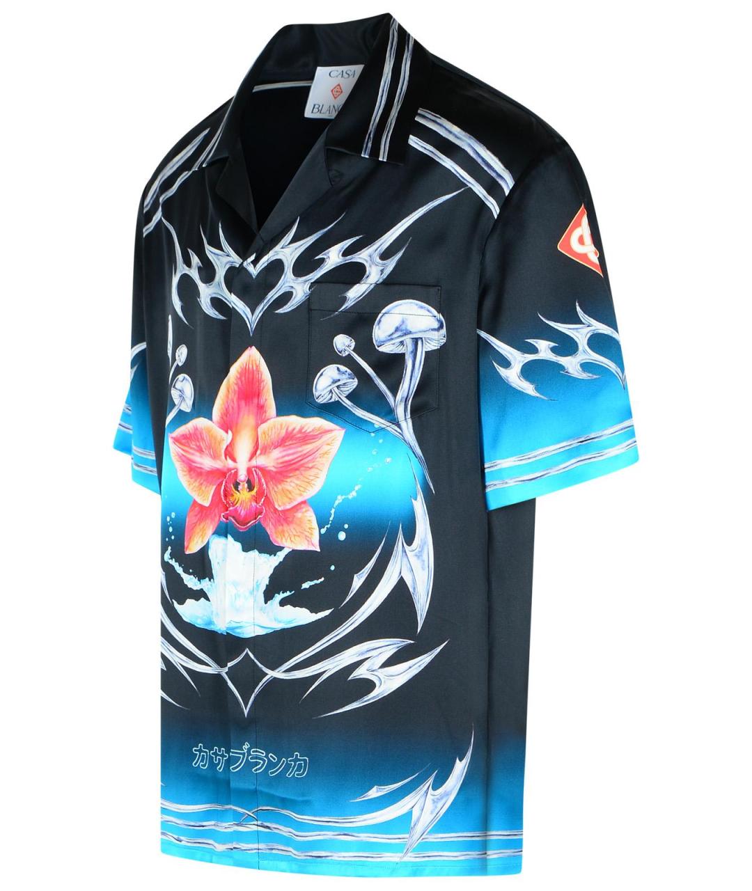 CASABLANCA Черная шелковая кэжуал рубашка, фото 2