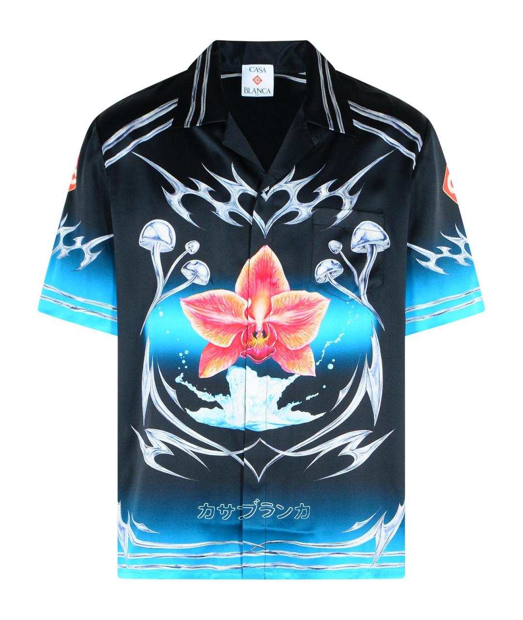 CASABLANCA Черная шелковая кэжуал рубашка, фото 1