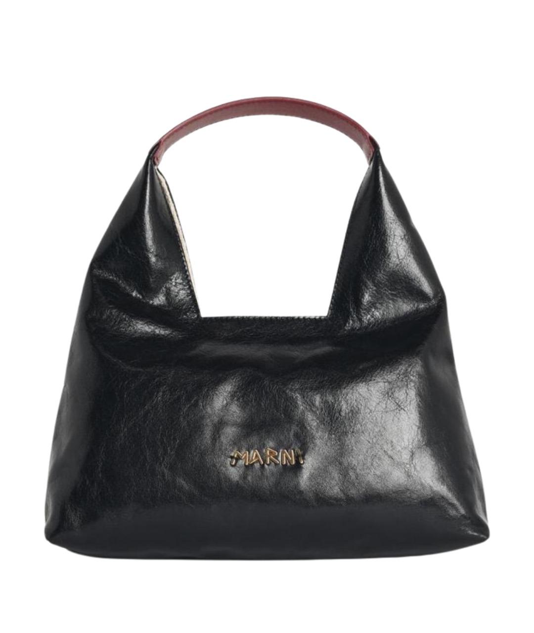 MARNI Черная кожаная сумка тоут, фото 1