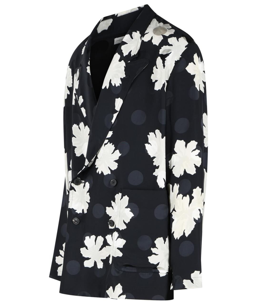 DRIES VAN NOTEN Черный вискозный пиджак, фото 2