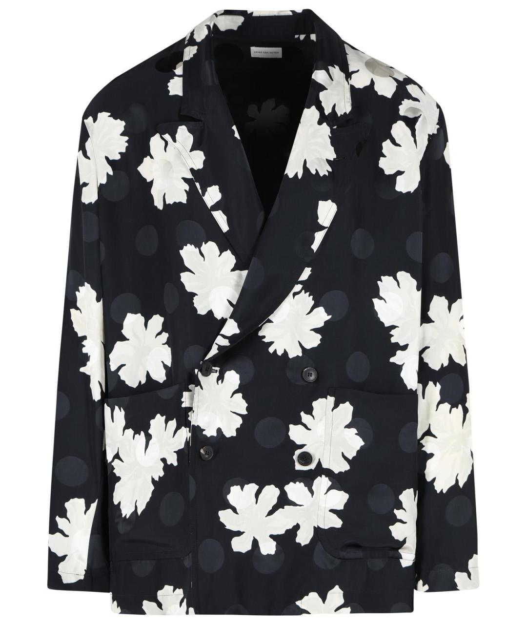 DRIES VAN NOTEN Черный вискозный пиджак, фото 1