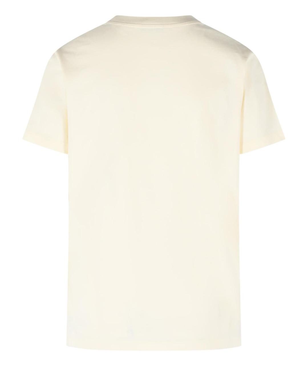 MONCLER Белая хлопковая футболка, фото 3