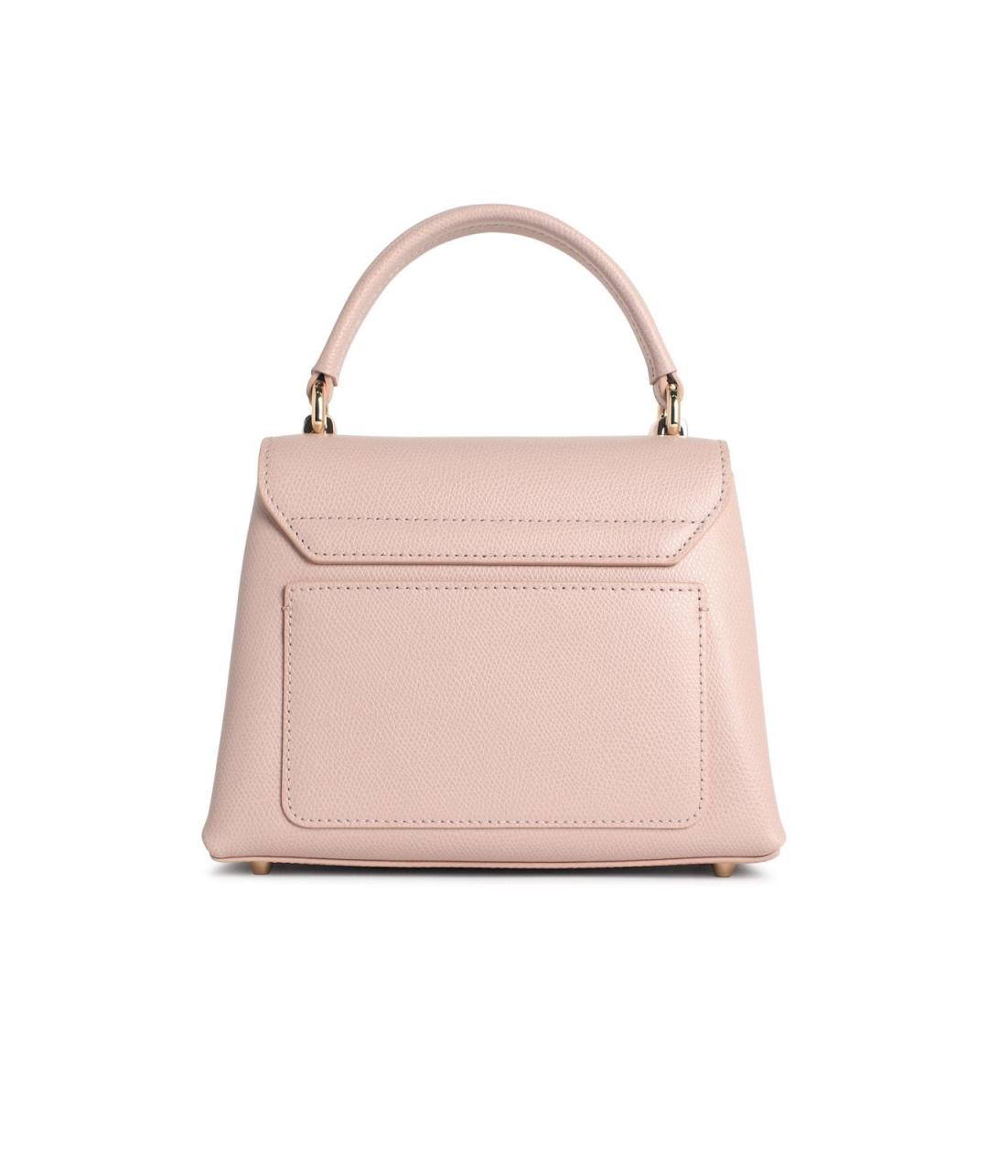 FURLA Розовая кожаная сумка с короткими ручками, фото 3