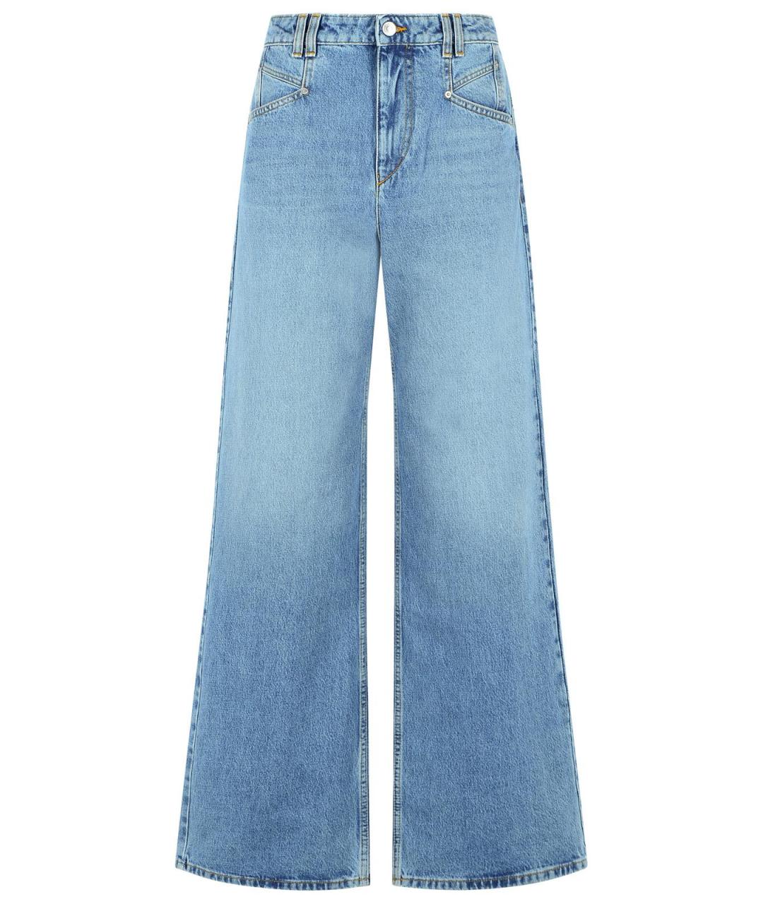 ISABEL MARANT Голубые хлопковые джинсы клеш, фото 1