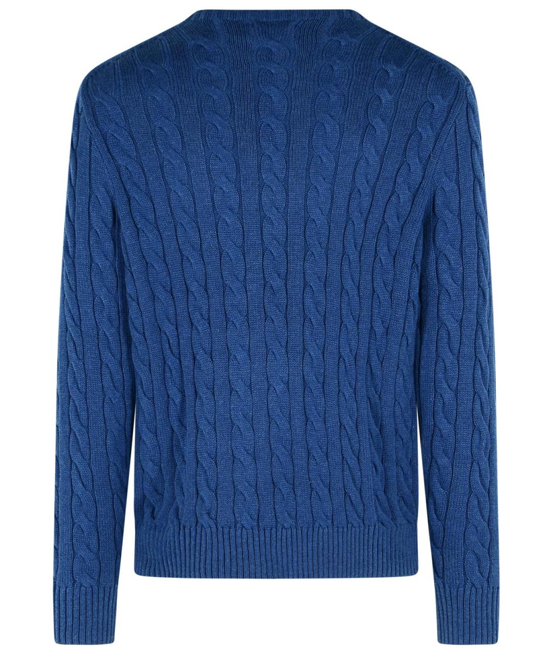 POLO RALPH LAUREN Синий хлопковый джемпер / свитер, фото 3