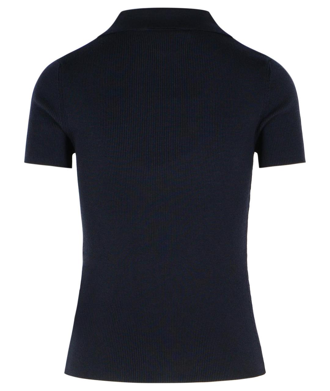 MAX MARA Синяя шерстяная футболка, фото 3