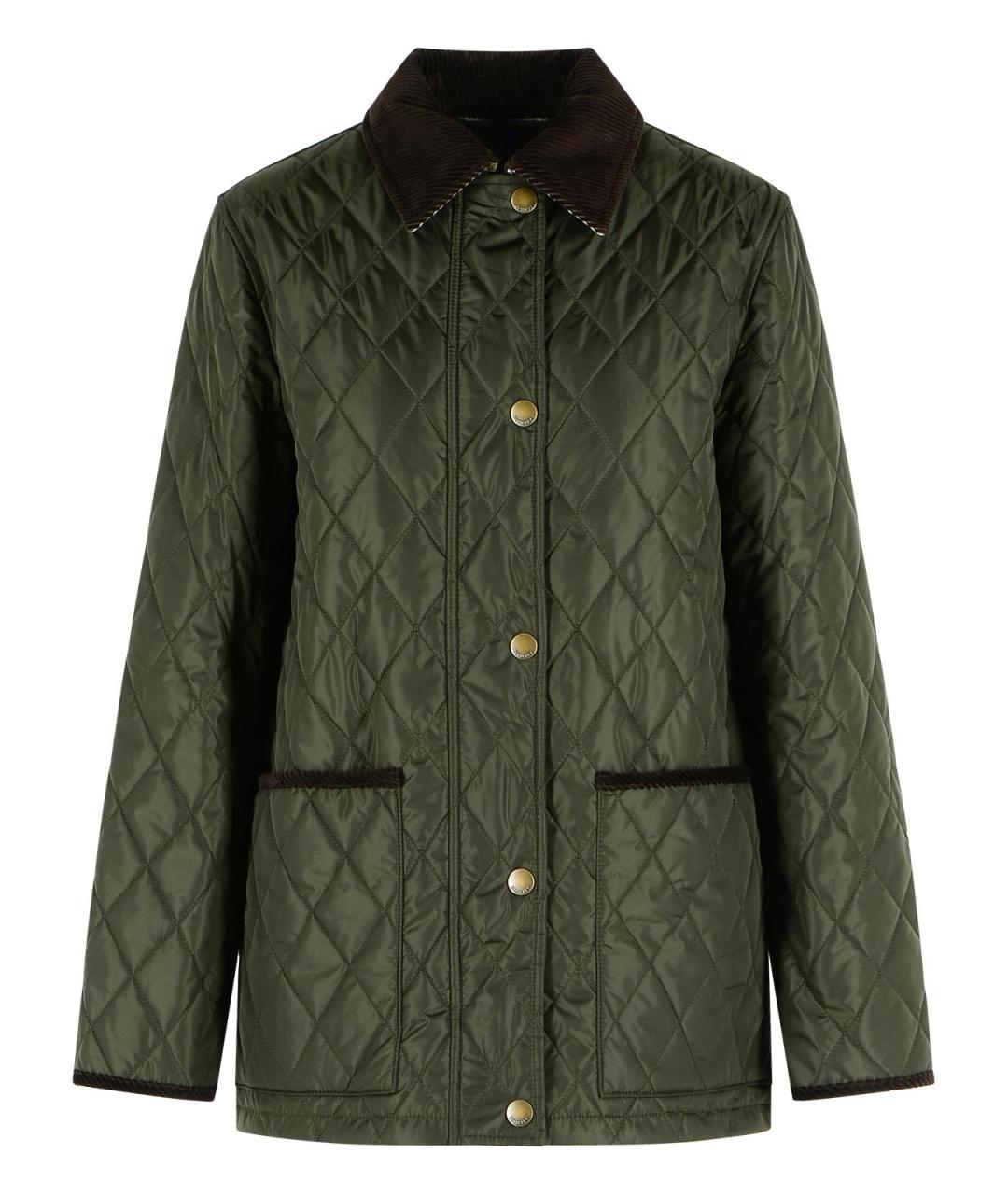 BURBERRY Зеленая полиамидовая куртка, фото 1