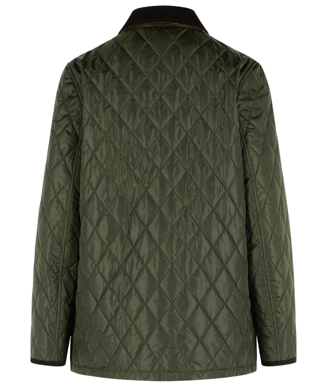 BURBERRY Зеленая полиамидовая куртка, фото 3