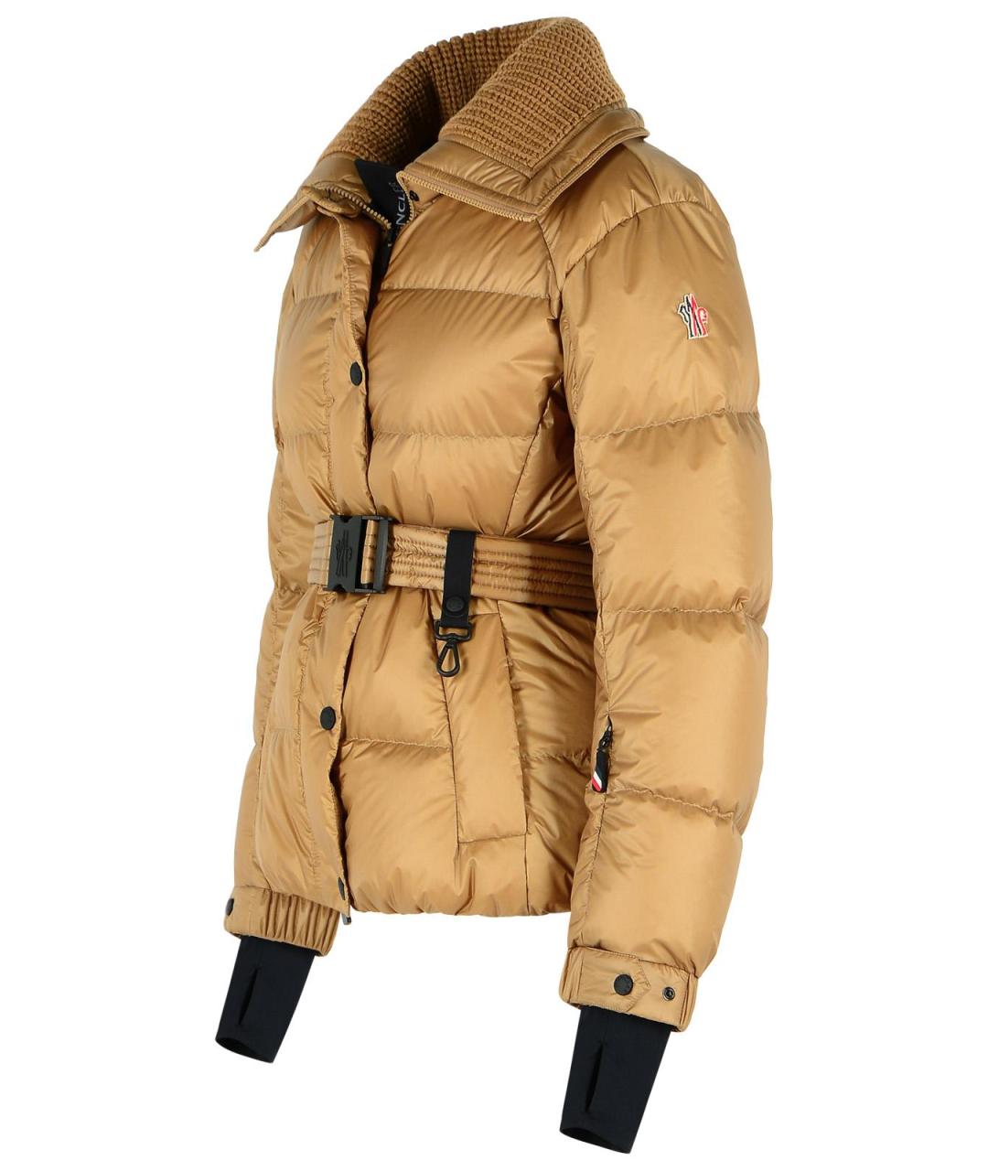 MONCLER GRENOBLE Бежевый полиамидовый пуховик, фото 2