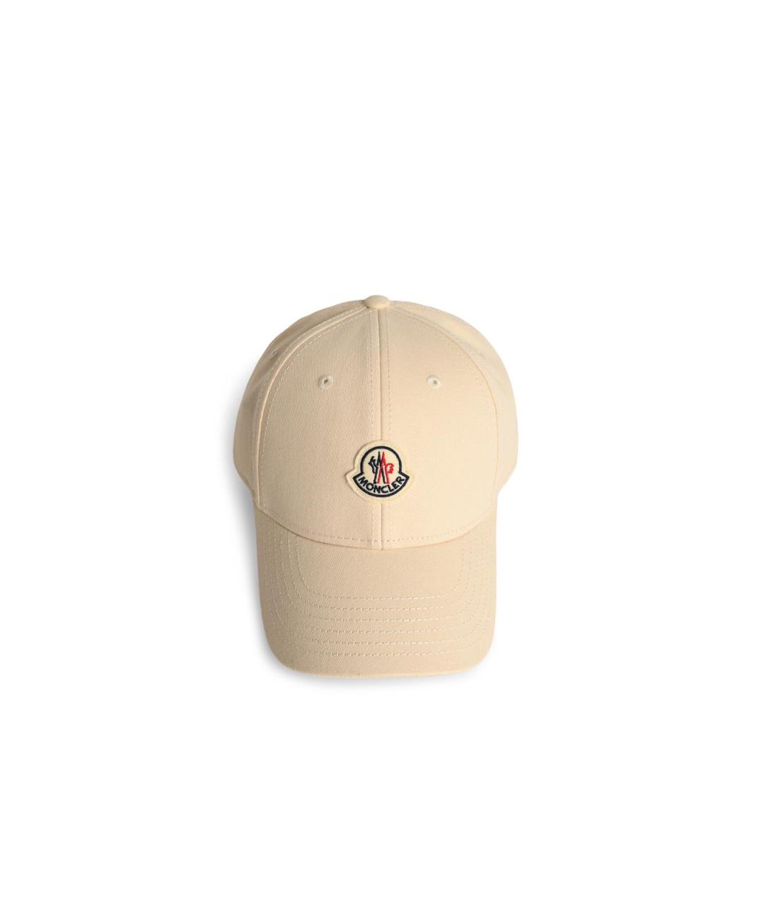 MONCLER Бежевая хлопковая кепка, фото 1