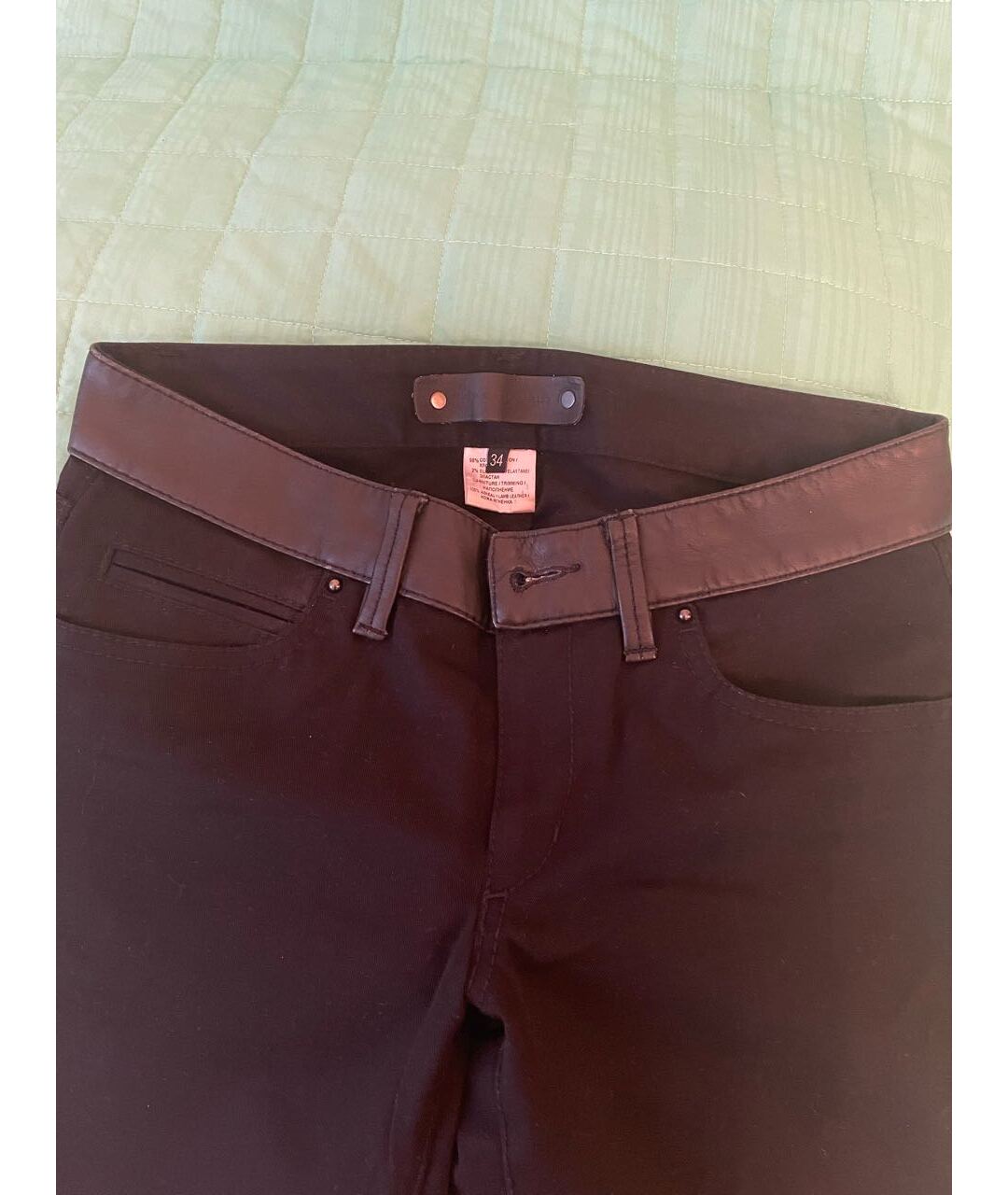 BARBARA BUI Черные хлопко-эластановые джинсы слим, фото 3