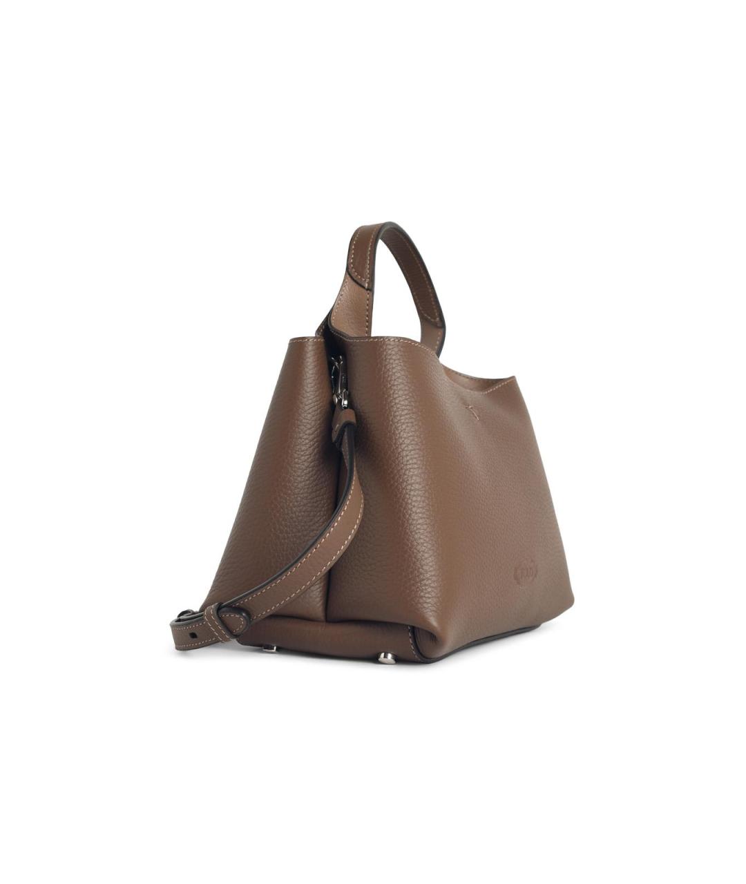 TOD'S Коричневая кожаная сумка тоут, фото 2