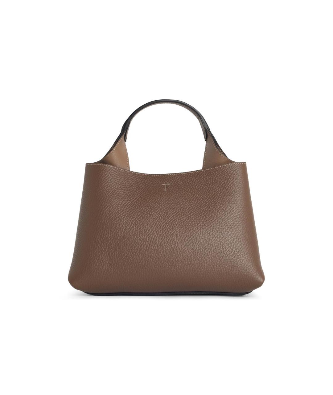 TOD'S Коричневая кожаная сумка тоут, фото 3