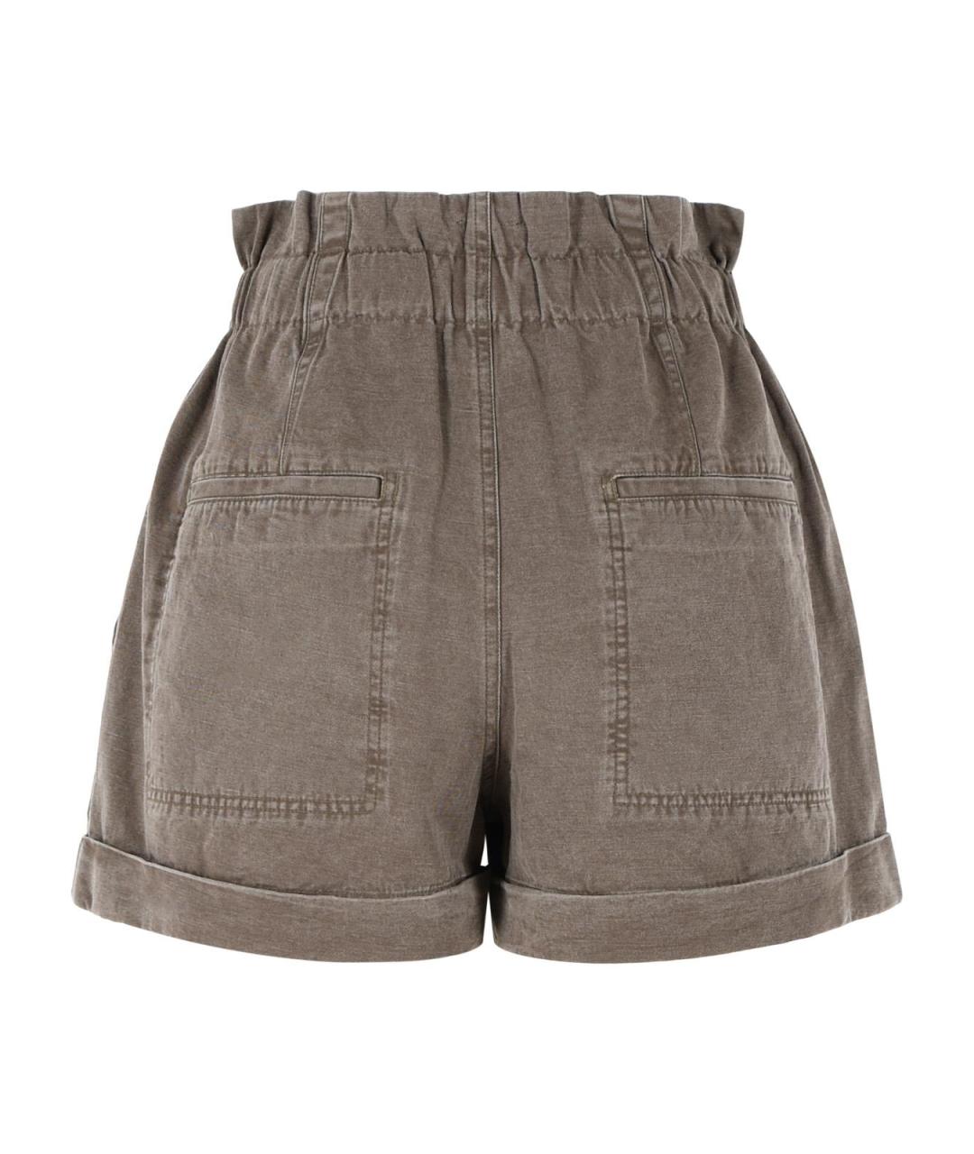 ISABEL MARANT Коричневые хлопковые шорты, фото 3