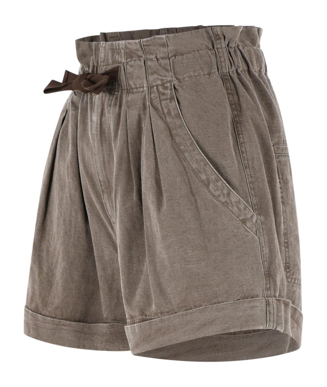 ISABEL MARANT Коричневые хлопковые шорты, фото 2